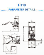 Miniexcavator 1.8 T cu cabina